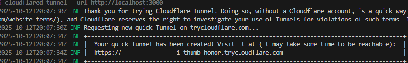 Cloudflared Tunnel URL Location